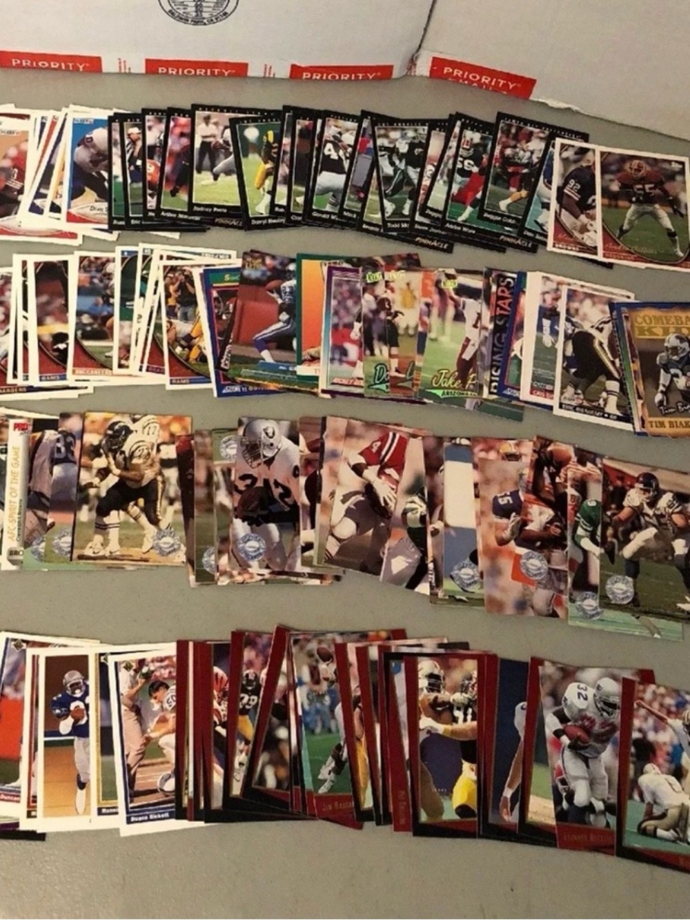 250 Mixed Sports Cards: Baseball Football Basketball Not Searched or Graded